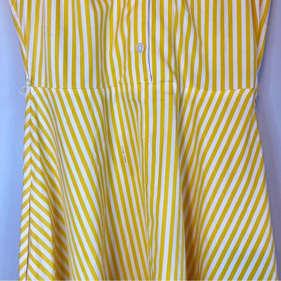 Ralph Lauren Yellow Stripped Midi Dress - Picture 5 of 10